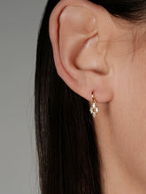 S925 Sterling Silver French Lace Flower Hook Earrings